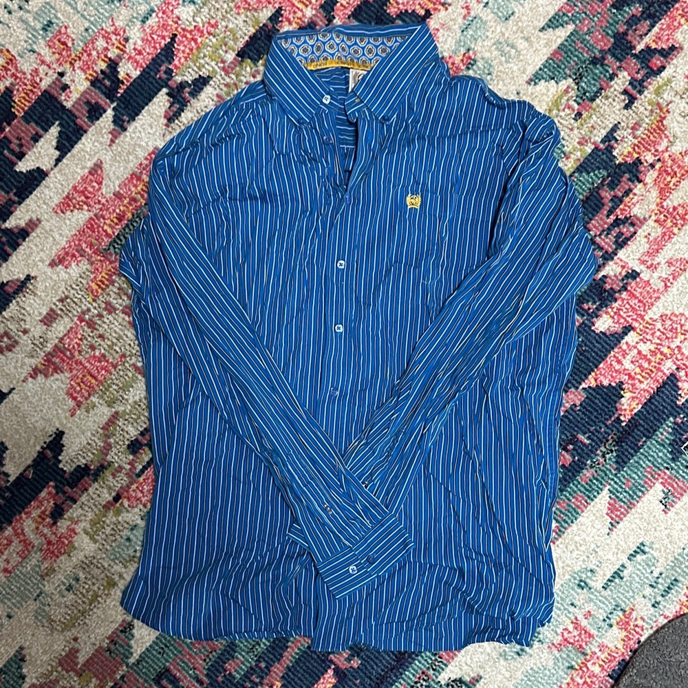 Cinch Western Blue Striped Men's Shirt